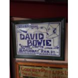 David Bowe & Grand Canyon Saturday Jan. 29 framed advertising print {62cm H x 81cm W}.