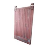 Early 20th C. painted pine roller door. {212 cm H x 132 cm W}.