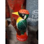 Bulmer's cider woodpecker advertising figure {21cm H x 12cm W x 9cm D}.