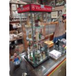 Victorinox glass display advertising cabinet with key {76 cm H x 31 cm W x 31 cm D}.