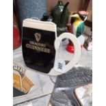 Draught Guinness Perspex counter sign. {20 cm H x 23 cm W}.