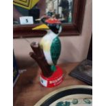Bulmer's cider woodpecker advertising figure {21cm H x 12cm W x 9cm D}.