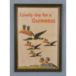 Lovely day for a Guinness framed advertising print {84 cm H x 59 cm W}.