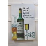 Grant's Regency Sherry advertising board. { 76 cm H x 50 cm W}.