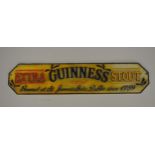 Metal Guinness Extra Stout advertising sign {13 cm H x 57 cm W}.
