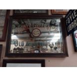Kirker Greer & Co. Cream of old Irish Whisky, Belfast framed advertising mirror {60cm H x 82cm W}