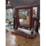 19th C. painted pine dressing table mirror {30 cm H x 28 cm W x 13 cm D}.