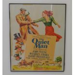 The Quiet Man framed advertising print {77 cm H x 61 cm W}.