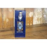 Kaliber plastic counter advertising sign. {17 cm H x 7 cm W x 7 cm D}.