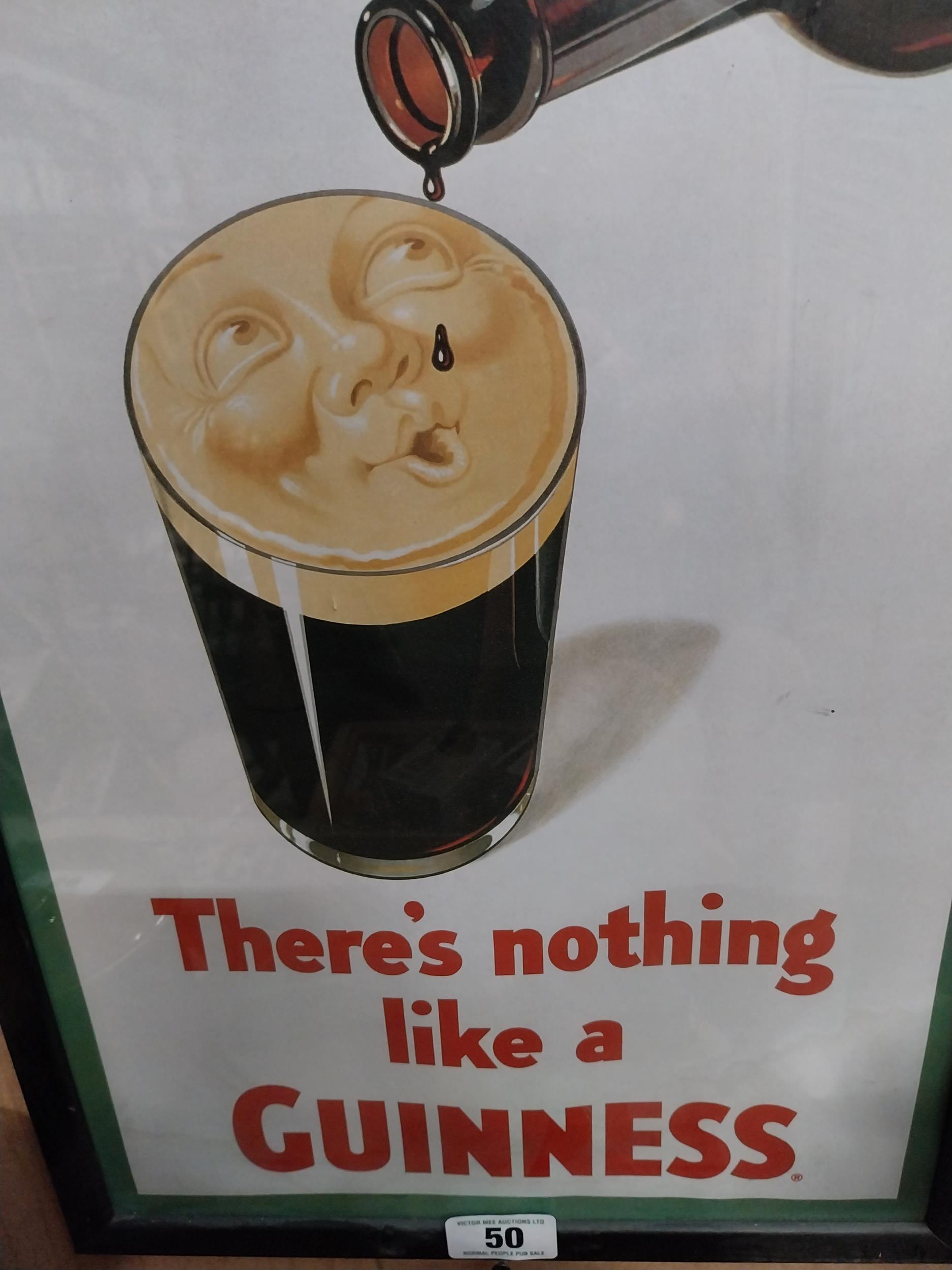 There's Nothing Like A Guinness framed advertising print {51 cm H x 39 cm W}. - Image 2 of 2