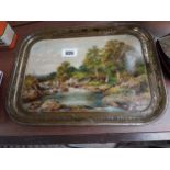 Marshall's Farola tin plate advertising tray. { 31 cm H x 42 cm W}.