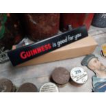 Guinness is good for you Perspex advertising shelf light in original box {5cm H x 36cm W x 9cm D}.