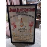 John Jameson & Son Whiskey - J.C. Coe & Sons. 42,Ludgate Hill, E.G. framed advertising print {162 cm