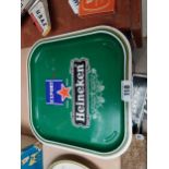 Export Heineken advertising drinks tray. {32cm H X 32cm W}.