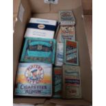 Collection of cigarette advertising boxes