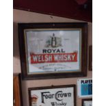 Royal Welsh Whiskey framed advertising print {48 cm H x 59 cm W}.