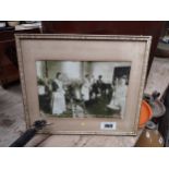 Benada Abbey Co. Sligo 1914 framed black and white print {29 cm H x 34 cm W} and Butter making at
