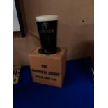 Rare Guinness Perspex light up counter font with original box. {15 cm H x 11 cm W x 14 cm D}.