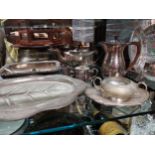 Collection of silver plate Hotel ware.