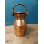 Early 20th. C. copper creamery can { 52cm H X 30cm Dia. }.