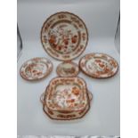 Copeland Spode Indian Tree nine piece ceramic part Dinner service.