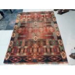 Early 20th C. Kiln rug {195 cm L x 137 cm W}.