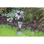 Bronze Pixie figure {H 71cm x W 38cm x D 22cm}.