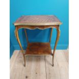 Good quality 19th C. French kingwood occasional table with ormolu mounts raised on cabriole legs {73