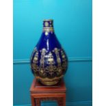 Early 20th C. ceramic onion vase with gold leaf decoration by A. B. Daniell & Sons London {62 cm H x