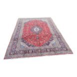 Good quality hand knotted Persian carpet square {393 cm L x 291 cm W}.