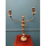 19th C. silverplated candelabra {61 cm H x 48 cm W x 15 cm D}.