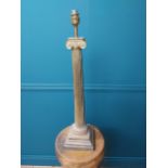 Brass Corinthian column lamp base. {61 cm H x 15 cm W x 15 cm D}.