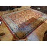 Persian 100% wool hand knotted carpet square {300 cm L x 244 cm W}.