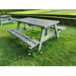 Wooden picnic bench