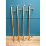 Set of four good quality brass hand rails {148cm L}