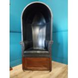 Rare early 19th. C. Irish mahogany and leather upholstered porter's chair.