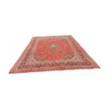 Good quality hand knotted Persian carpet square {385 cm L x 280 cm W}.