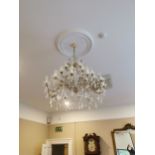 Good quality French crystal fifteen branch chandelier {94cm H x 80cm Dia.}