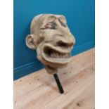 Novelty Carnival head {76 cm H x 28 cm W x 52 cm D}.