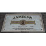 Jameson Smooth Irish Whiskey Bow street distillery Dublin framed advertising mirror . {237 cm H x