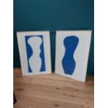 Pair of Henri Matisse prints mounted in metal frames. {101 cm H x 71 cm W}.