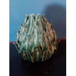 Decorative glazed vase {18 cm H x 30 cm Dia.}.