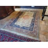 Persian 100% wool hand knotted carpet square {274 cm L x 180 cm W}.