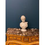 19th C. marble bust of a Young Girl. { 54 cm H X 30 cm W X cm D }.