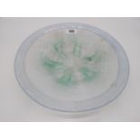 Contemporary 20th C. coloured glass fruit bowl {40 cm Dia.}.