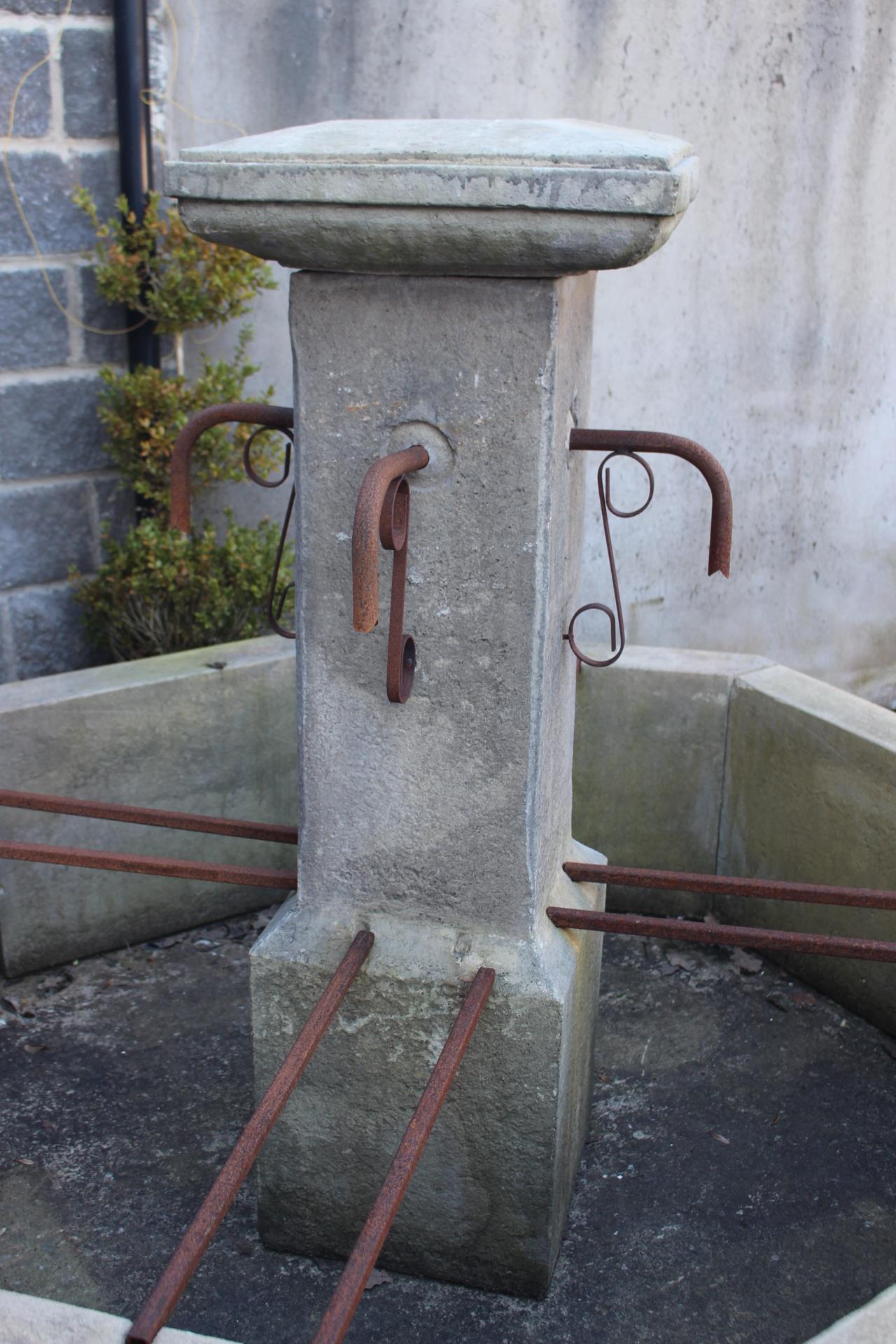 Stone octagonal central fountain {H 150cm x Dia 200cm}. - Image 7 of 7