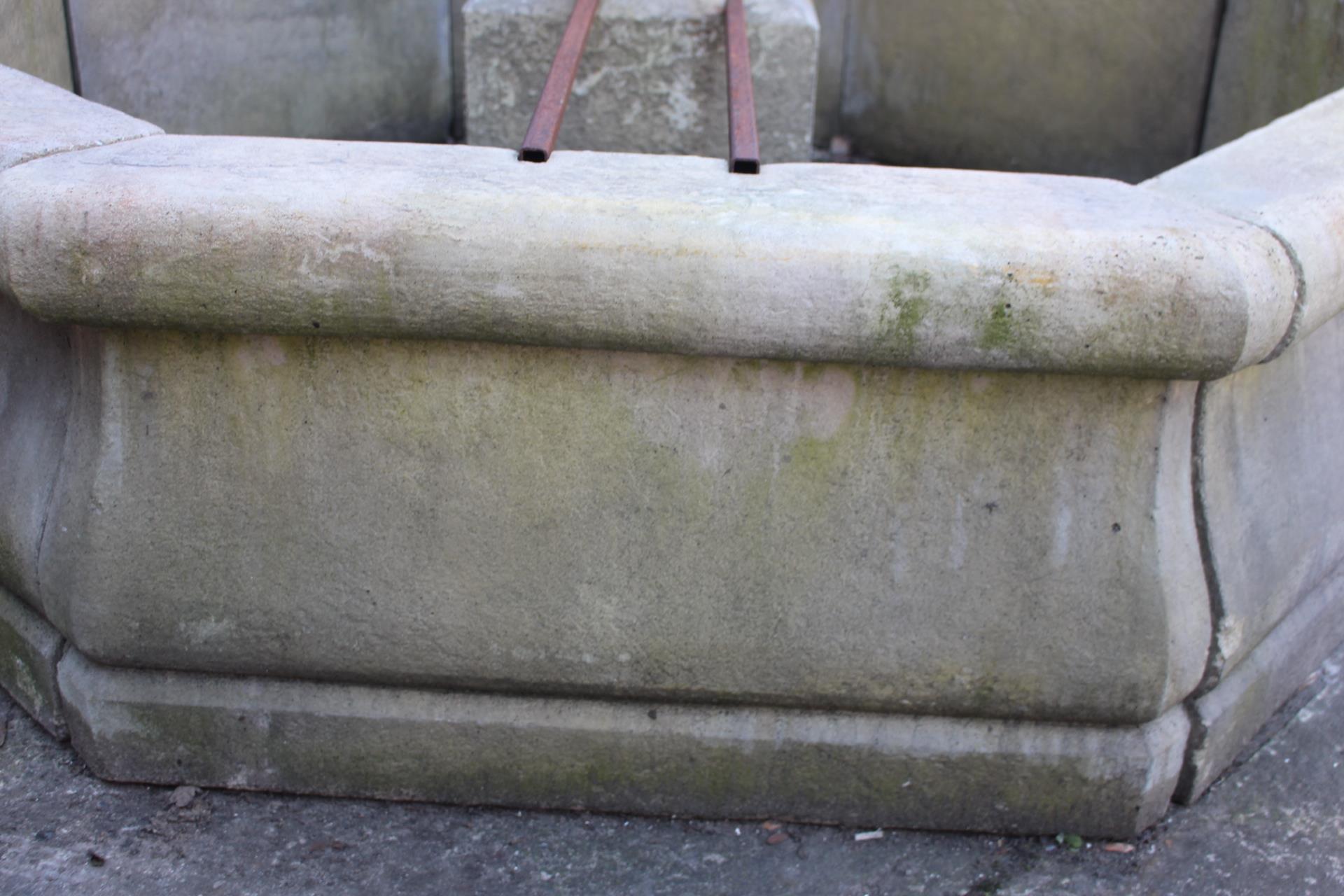 Stone octagonal central fountain {H 150cm x Dia 200cm}. - Image 2 of 7