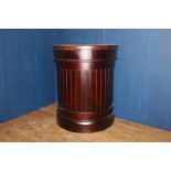 Mahogany demi-lune bar counter {H 111cm x W 90cm x D 46cm}.