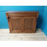 19th C. mahogany side cabinet with single drawer and two blind doors {98 cm H x 121 cm W x 43 cm