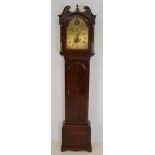 Georgian mahogany Grandfather longcase clock with brass dial.{225 cm H x 48 cm W}